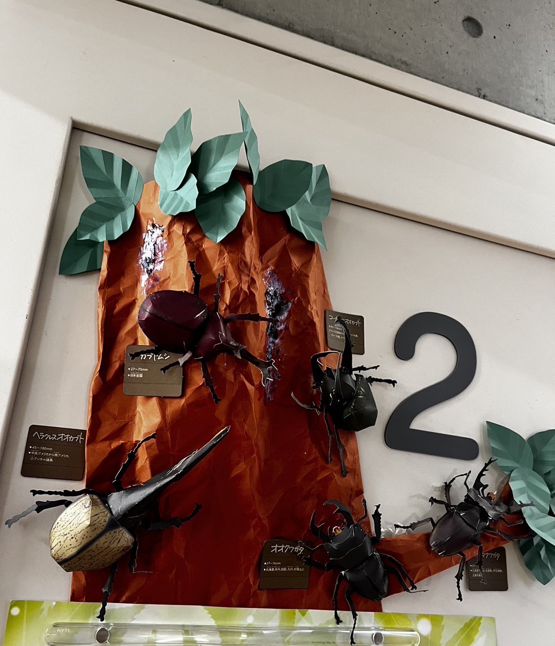 壁には手作りの創作物