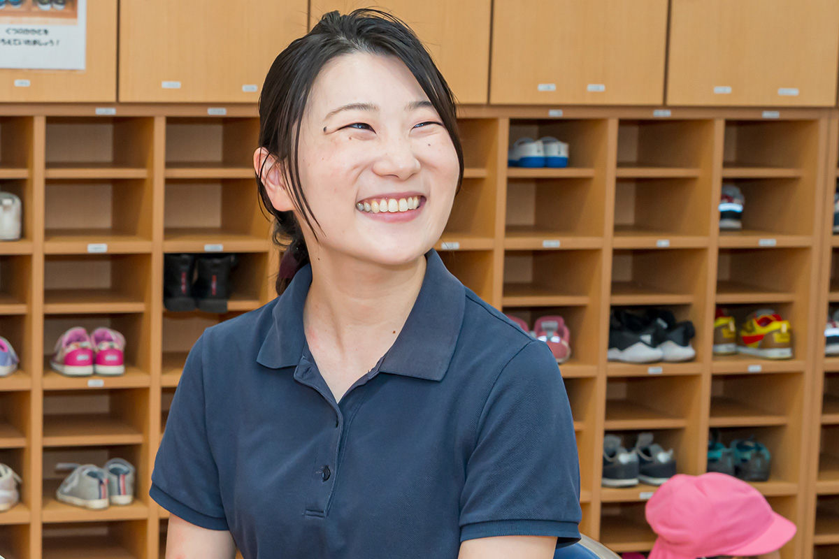 河野園長。子どもに寄り添う保育に力を注いでいる