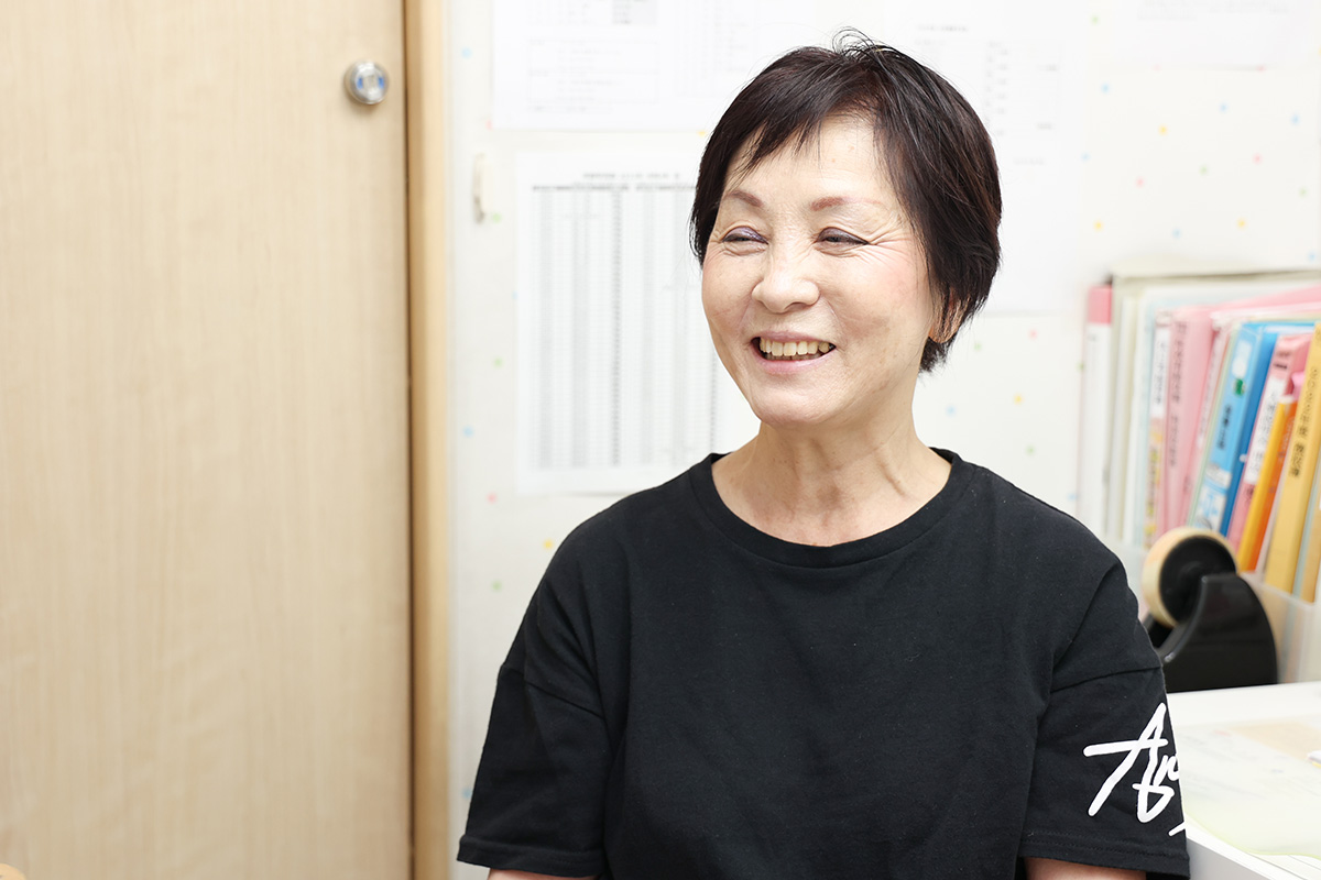 地域で保育を始めて20年。優しい笑顔が素敵な川口園長先生。